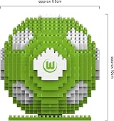 FOCO VFL Wolfsburg BRXLZ 3D Football Building Set with 12 YO Bricks view 4