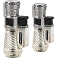 Vertigo Parfums by Lotus Cyclone Triple Torch Cigar Lighter Clear 2 Pack