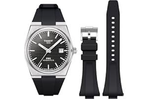 Stanchev Strap for Tissot PRX Watch 40mm 35mm Series,Soft Silicone Band for Tissot PRX Powermatic 80,11mm/12mm Replacement Bands for Tissot PRX Series Watch 35mm 40mm Men Women