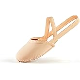 SANGEESON Half Sole Dance Shoes - Stretchy Canvas Pirouette Shoes for Ballet, Lyrical, Modern, Jazz Dance, and Contemporary