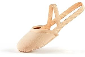 SANGEESON Half Sole Dance Shoes - Stretchy Canvas Pirouette Shoes for Ballet, Lyrical, Modern, Jazz Dance, and Contemporary