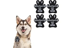 ROILPET Dog Paw Protector Anti-Slip Pads, Paw Grips for Senior Dogs to Prevent Slipping on Hardwood Floors, Stronger Self-Adhesive Paw Pad Provide Traction for Senior, Injured Pets (12 Sets - 48Pads, XXL)