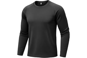Boladeci Men's Thermal Underwear Tops Fleece Lined Base Layer Long Sleeve Shirts for Cold Weather