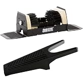 Jobsite Boot Scrubber with Boot Jack - Outdoor Shoe Scraper Cleaner Brush - Extra Wide