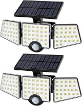 Lepro Solar Security Lights 1200LM 3 Head Motion Sensor IP65 Outdoor Floodlight view 1