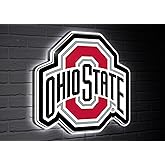 Team Sports America NCAA Ohio State University Ultra-Thin LED Light Wall Sign Décor | Officially Licensed - 23 Inch Mascot Logo Shaped Wall Sign | Made in USA