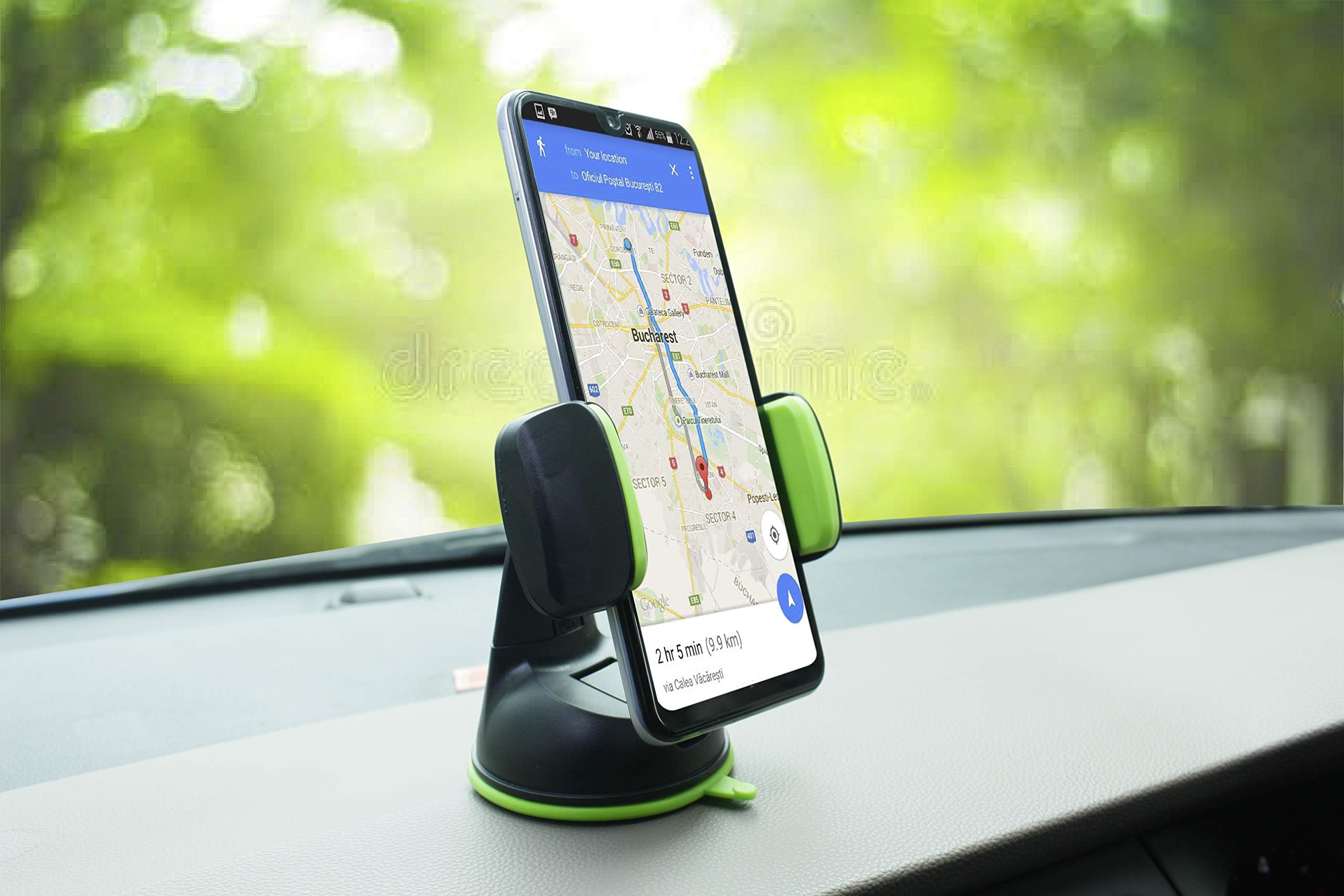 Finigent™ Dual Purpose Mobile Phone Holder for Car with Adjustable 360° Rotation & Reusable Suction Vacuum Gel Pad for Cars Dashboard,Windshield (Multi-Color)