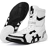 Hiuzylqx Boxing Boots Mens Women Wrestling Shoes Comfortable Non-Slip Fighting Powerlifting Bodybuilding Youth with Rubber Soles
