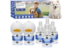 Tailwagpet Dog Calming Pheromones Diffuser Kit - 180 Day Supply (8 Pack: 2 Plug-ins + 6×48mL Refills) - Anxiety, Barking, Agg
