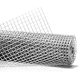 Fencer Wire 19 Gauge Hardware Cloth Metal Wire Mesh 1/2" x 1/2", Galvanized Welded Cage Wire Poultry Netting Square Chicken Snake Fencing Gopher Fence Raccoons Rabbit Pen Gutter