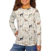 Renewold Boys Girls Tees Kids T-Shirt Long Sleeve Crewneck T Shirts Casual Athletic Tops Clothing for Home School Travel