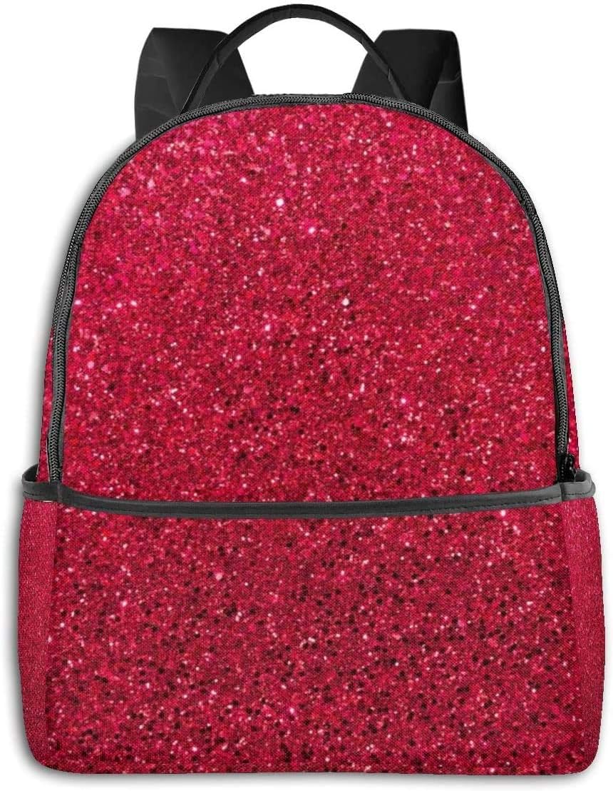 red glitter backpack