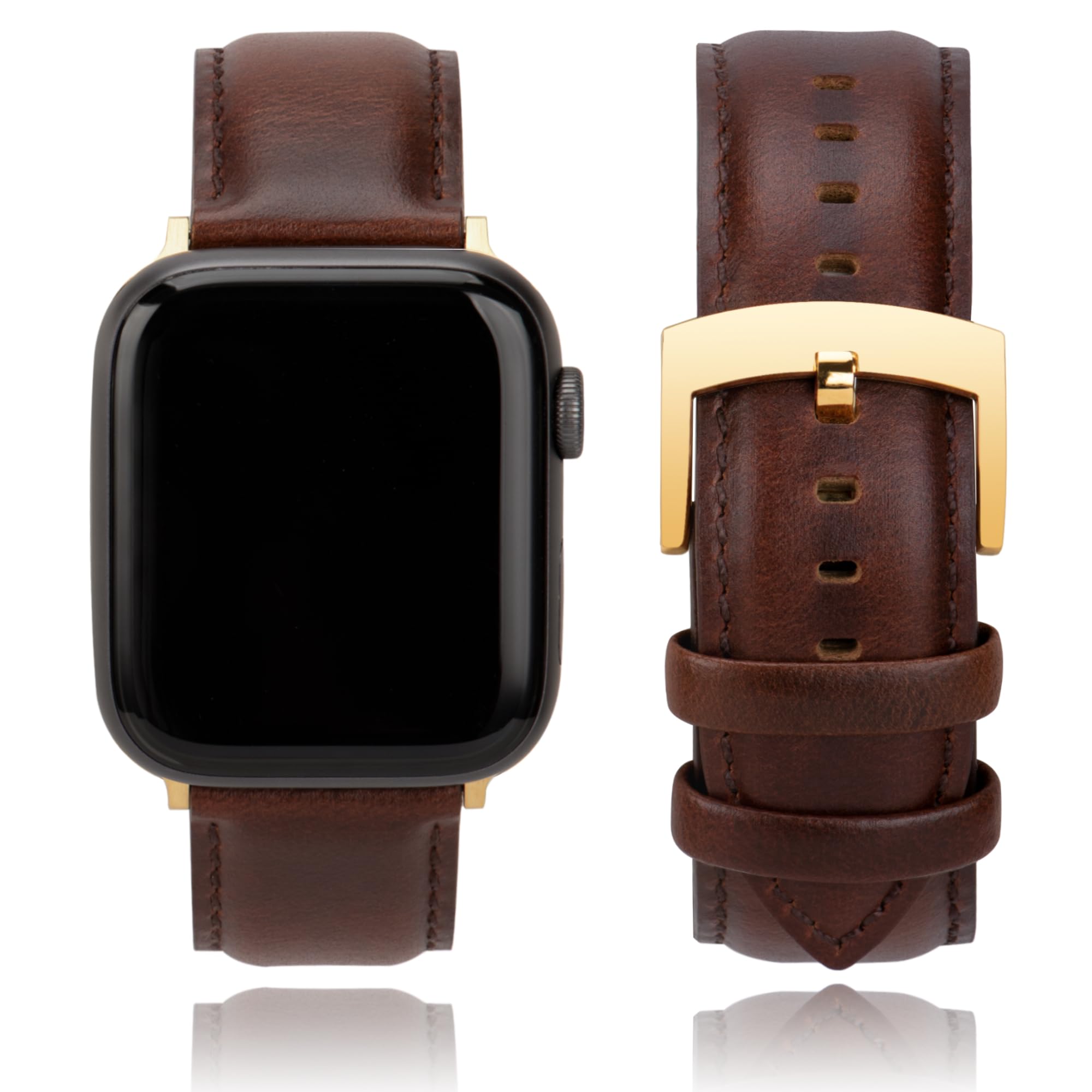 CORROPELLE Leather Watch Straps Compatible with Apple Watch 49mm 46mm 45mm 44mm 42mm, Elegant Top Grain Leather Watch Bands Replacement for iWatch Series 11 10 9 8 7 6 5 4 3 2 1 Ultra3 2 1 SE3 2 1