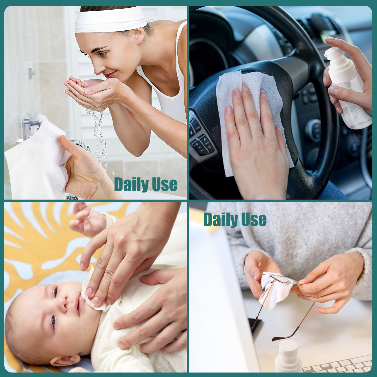 BigOtters 100PCS Compressed Towels, Disposable Face Towels for Travel Cleaning Supplies, Expandable Wipes Tablets Survival Gear and Supplies for Outdoors Camping Hiking Hotel