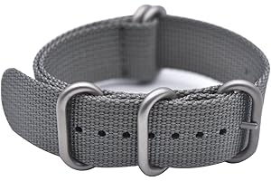 ArtStyle Watch Band with 1.5mm Thickness Quality Nylon Strap and Heavy Duty Brushed Buckle