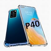 USTIYA Case for Huawei P40 Clear TPU Four Corners Protective Cover Transparent Soft funda
