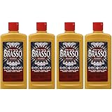 Brasso Metal Polish, 8 oz Bottle for Brass, Copper, Stainless, Chrome, Aluminum, Pewter & Bronze (Pack of 4)