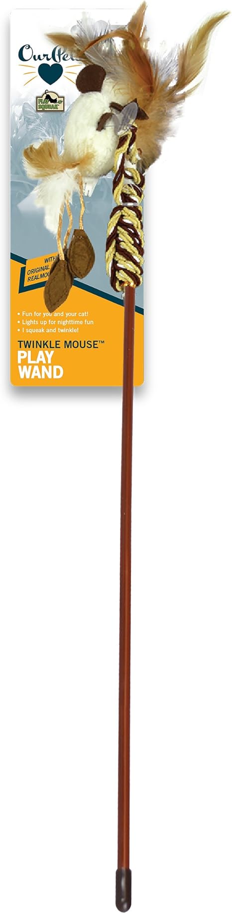 squeaky mouse on a stick cat toy