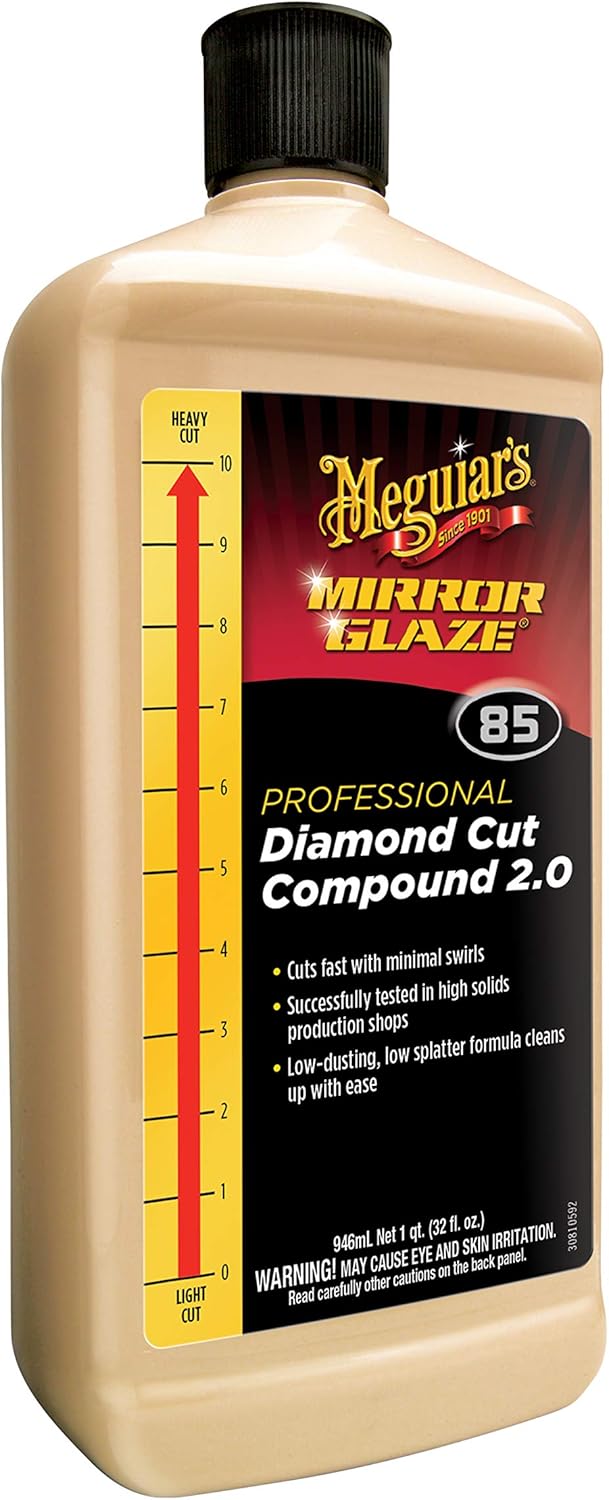 Meguiar's M8532 Mirror Glaze Diamond Cut Compound 2.0, 32 Fluid Ounces: Automotive