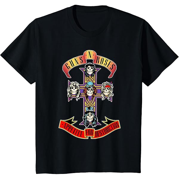 Amazon.com: Womens Guns N' Roses Official Cross V-Neck T