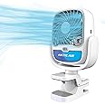 Arctic Air Grip Go Evaporative Cooler, Cordless & Portable Fan with 3 Speeds, Universal Clamp 360 Degrees Head Swivel, USB Charging, 5-Hour Battery, Personal for Home, Office, Car More, White