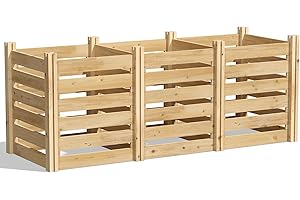 Greenes Fence Cedar Wood Composter, 24" W x 72" L x 31" H / 231.9 Gallons - Made in USA with North American Cedar