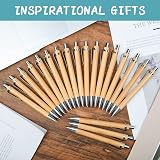 OSDUE Bamboo Ballpoint Pens 20 Pcs Retractable 1.0mm Black Ink Gift Set view 5