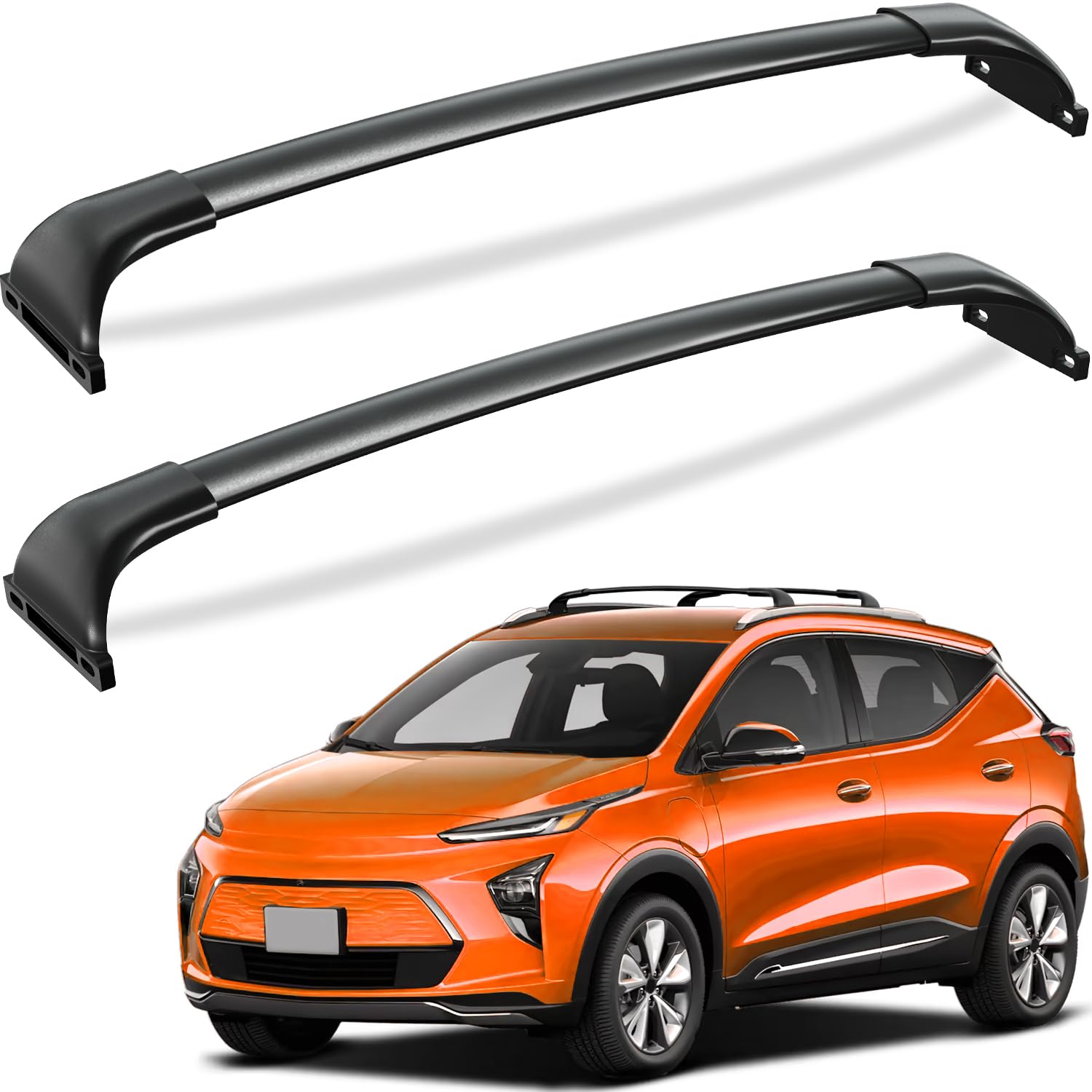 Photo 1 of **MISSING PARTS**Tuyoung 220lbs Roof Racks Cross Bars Compatible with Chevrolet Chevy Bolt EUV & EV 2017-2026 Bolt-EUV, Heavy Duty Aluminum Crossbar Roof Rail Cargo Carrier Rooftop Car Black Accessories