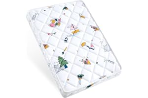 CEEKLIYBEAR Pack and Play Mattress - 38" x 26"- Premium Knitted Fabric Playpen Mattresses, Safety Reinforced Play Yard Mattress - Fits for Graco & Baby Trend & Pamo Babe Playard, Firm Support and Comfort Foam