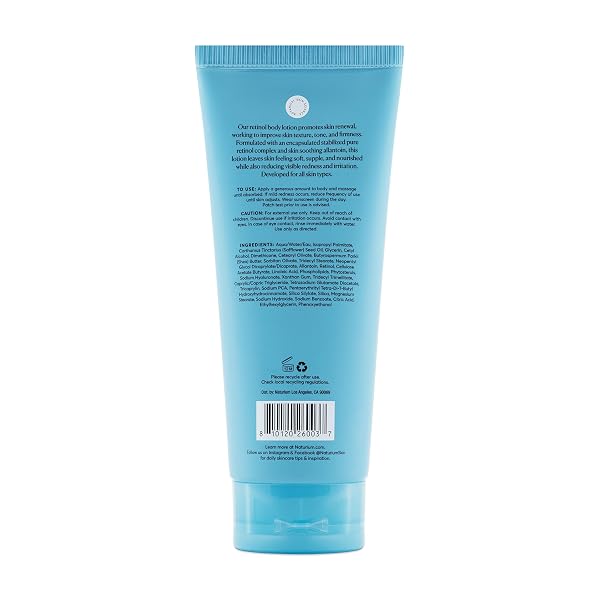 NATURIUM SKIN-RENEWING RETINOL BODY LOTION, ADVANCED FIRMING ANTI-AGING SKIN CARE, WITH ENCAPSULATED RETINOL & SHEA BUTTER, 8 OZ