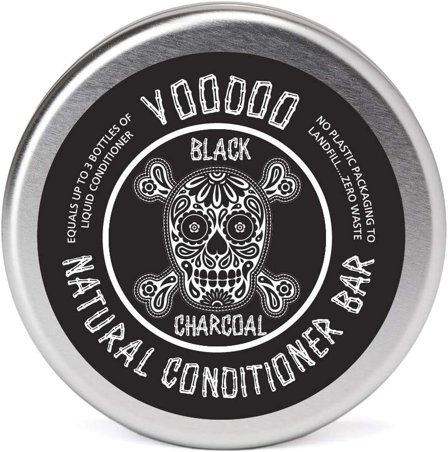 Eco Friendly Voodoo Activated Charcoal Deep Solid Conditioner Bar for Normal - Color Treated Dry Hair | Untangles and Softens Hair by Beauty and the Bees