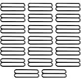 pson 20PCS 1.6 Inch Rounded Tri-Glide Slides, Metal Triple Slide Fastener for DIY, Sewing, Craft, Dog Collars, Leather craft Strap