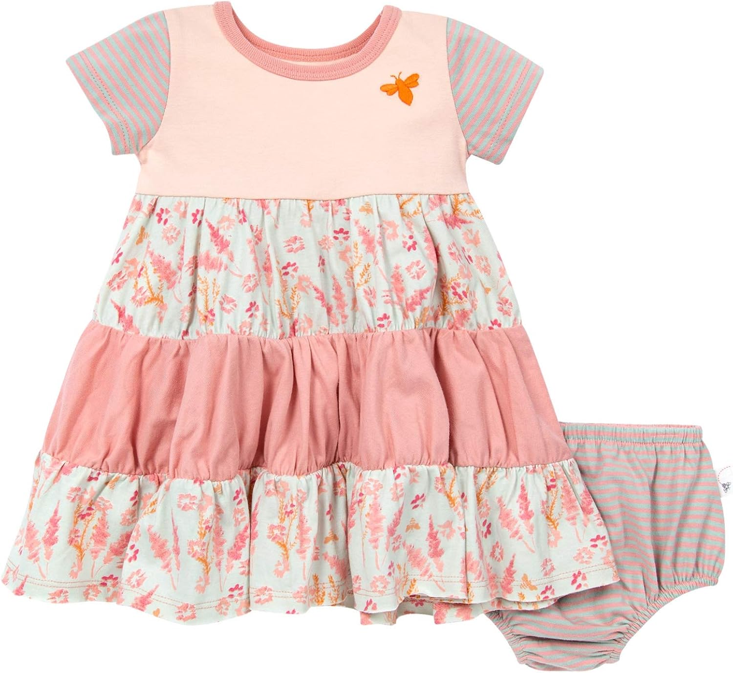 Burt's Bees Baby Baby Girls' LY27125OCM18M Playwear Dress, Wyoming