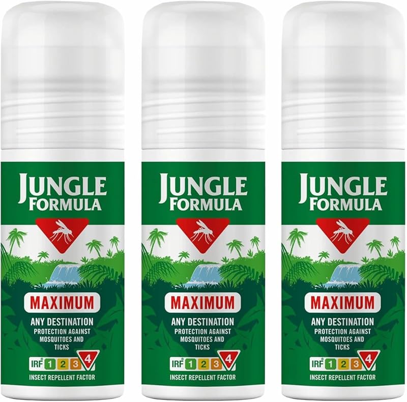 Jungle Formula Maximum Strength Insect Repellent Roll On 50ml x 3 Packs