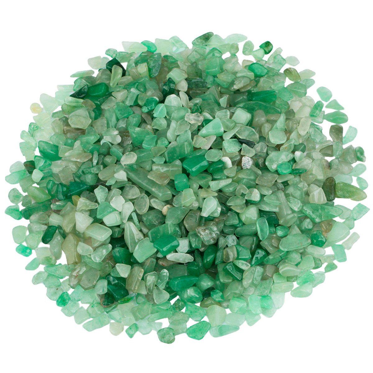 Shanxing 1lb/460g Green Aventurine Crystal Tumbled Chips Stones Bulk, Reiki Healing Green Crystals Crushed Stone Pieces Small Decorative Green Stones for Vase Fish Tank Garden Plant Pot Crafts Decor