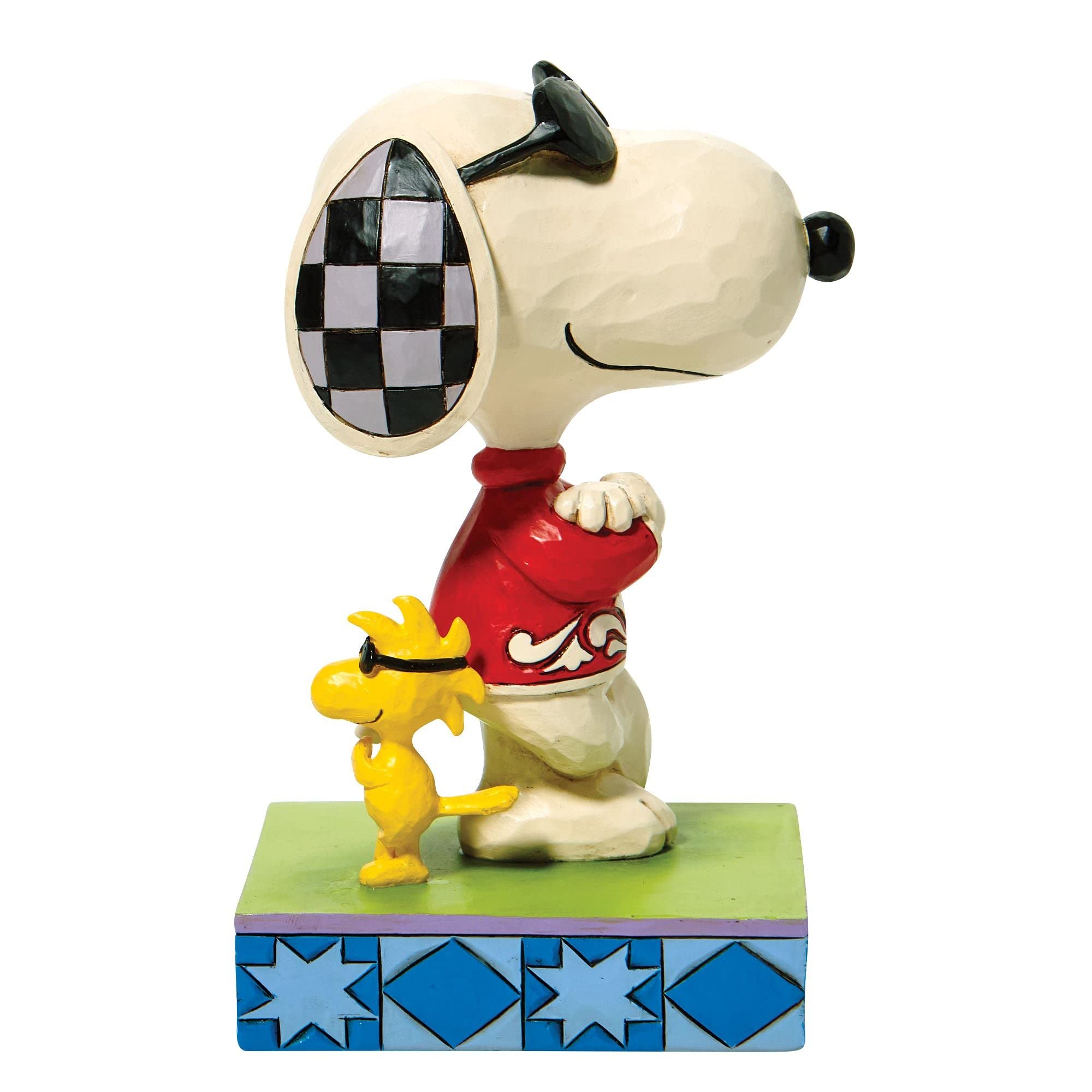 Enesco Cool Pals (Joe Cool Snoopy and Woodstock Figurine) - Peanuts by Jim Shore,Multicolor,5 Inch
