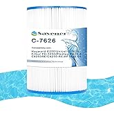 Savener® C-7626 Hot Tub Spa Filter Cartridge, Compatible with Hayward C250, Unicel C-7626, Filbur FC-1230, PA25-4, CX250RE, CX250-RE, HF7626-01, 25 Sq. Ft, 1 Pack
