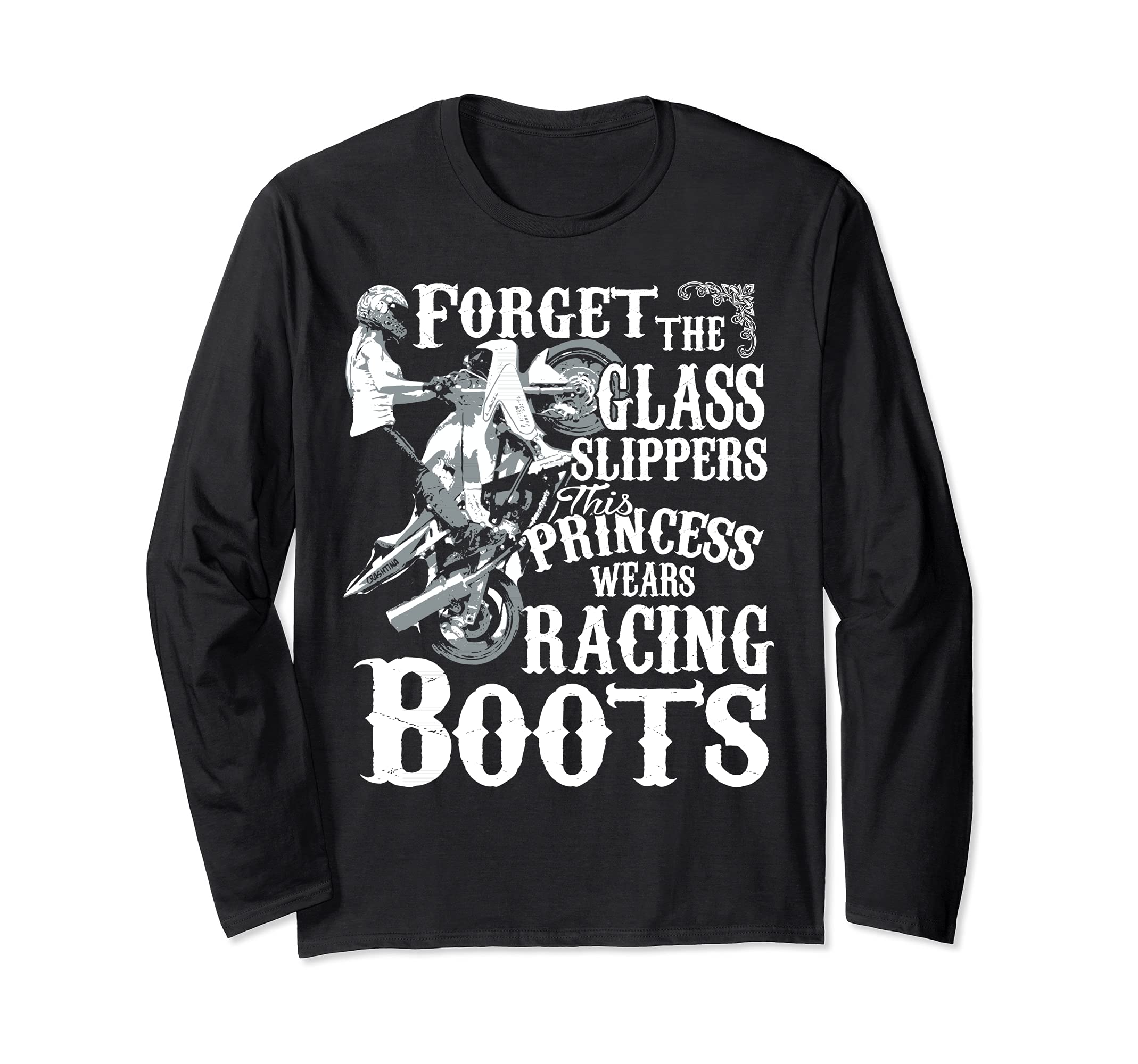 This Princess Wears Racing Boots - Sportbike Design Long Sleeve T-Shirt