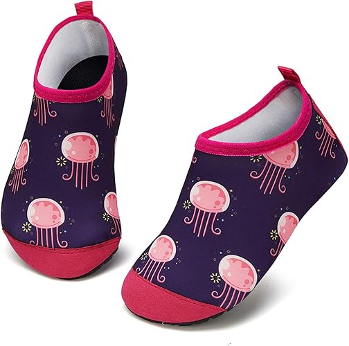 Chaussures Aquatiques Antiderapantes Pour Enfants Filles Garcons Pour La Plage La Natation Les Tout Petits Les Pieds Nus Les Chaussettes Aquatiques Amazon Fr Chaussures Et Sacs