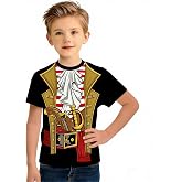 YELLTOOGOO Kid Captain Pirate T-Shirt Costume for Boys Halloween Cosplay