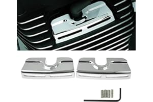 HDBUBALUS Left&Right Chrome Spark Plug Head Bolt Covers Fit for Harley Dyna Softail Touring Twin Cam 1999-2017