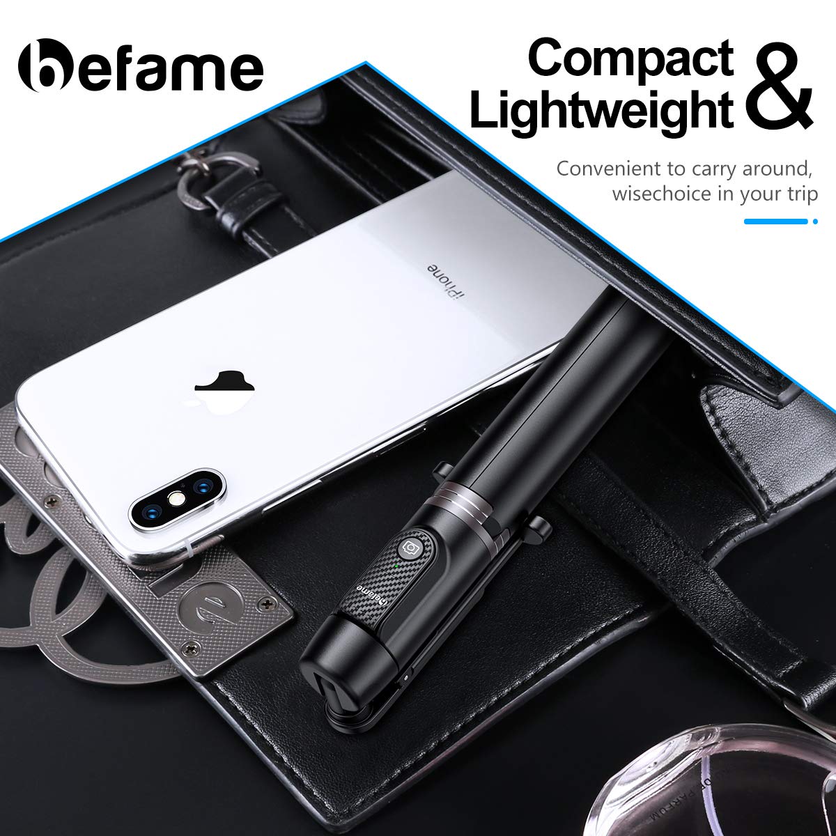 Bluetooth Selfie Stick Tripod, Mini Extendable Phone Tripod Stand with Detachable Wireless Remote 360° Rotation for iPhone 11/11 Pro/XS Max/XS/XR/X/8/7/6s/6 Plus, Samsung Galaxy S10/S9/Note, Huawei