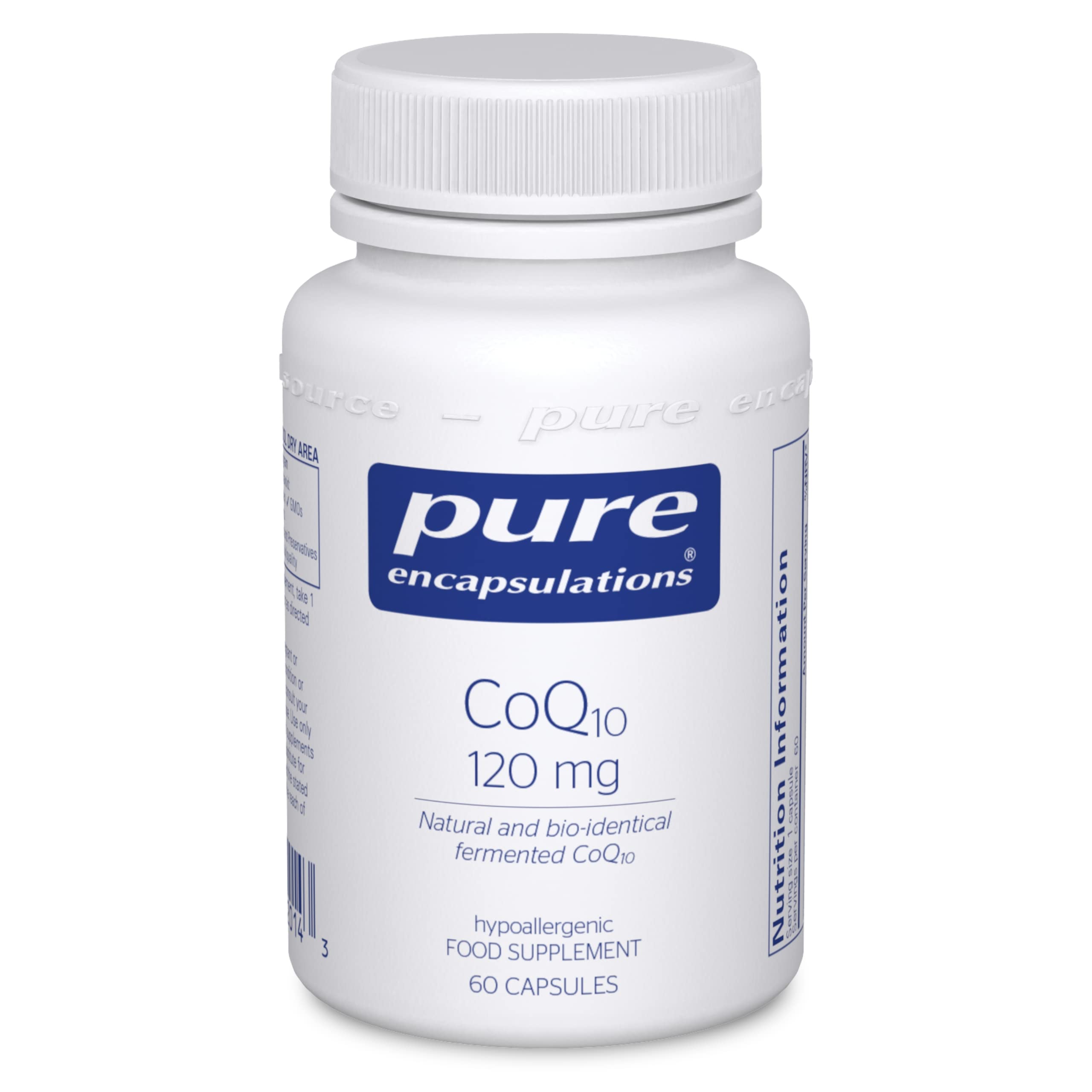 Pure Encapsulations - CoQ10 120mg - Coenzyme Q10 in its biologically Active Form - Boost Immune System - 60 Capsules