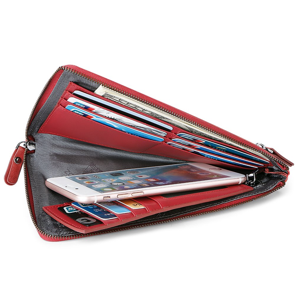 ZOOLER GLOBAL Genuine Leather Wallets Purses Card Case RFID Blocking Vintage Bifold Wallet