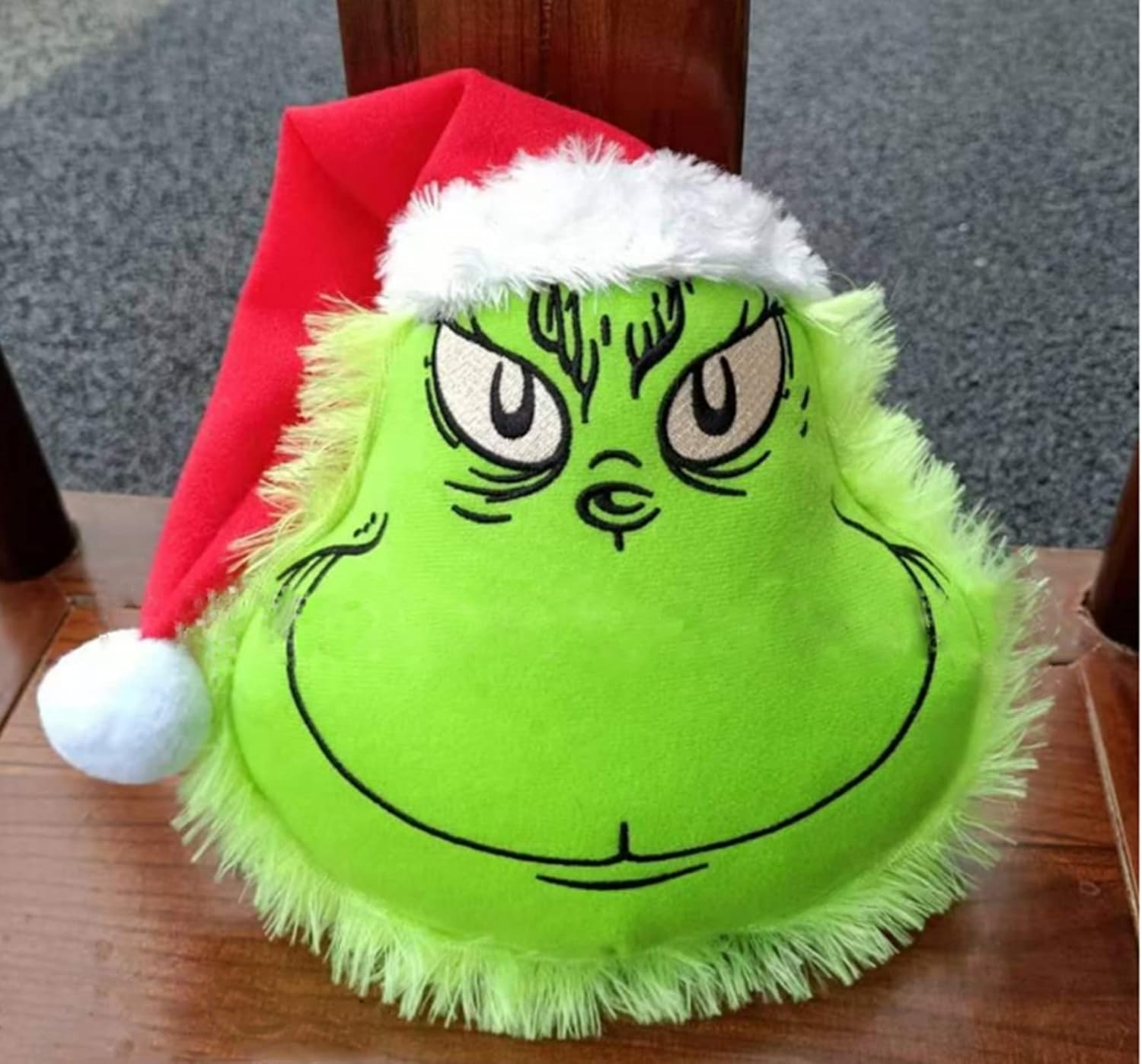 Tree Toppers - Christmas Elf Body Furry Green Decorations Christmas Elf Stole Tree Topper Burlap Pose-able Plush Head/Arm/Leg Set Ornaments(Elf Head B)