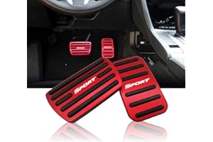 NYZAUTO Anti-Slip Performance Foot Pedal Pads Compatible with Honda 10/11th gen Civic,Auto No Drilling Aluminum Brake and Accelerator Pedal Covers Red