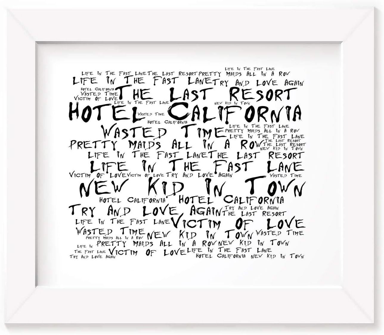The Eagles Art Print Hotel California Unframed Lyrics Poster