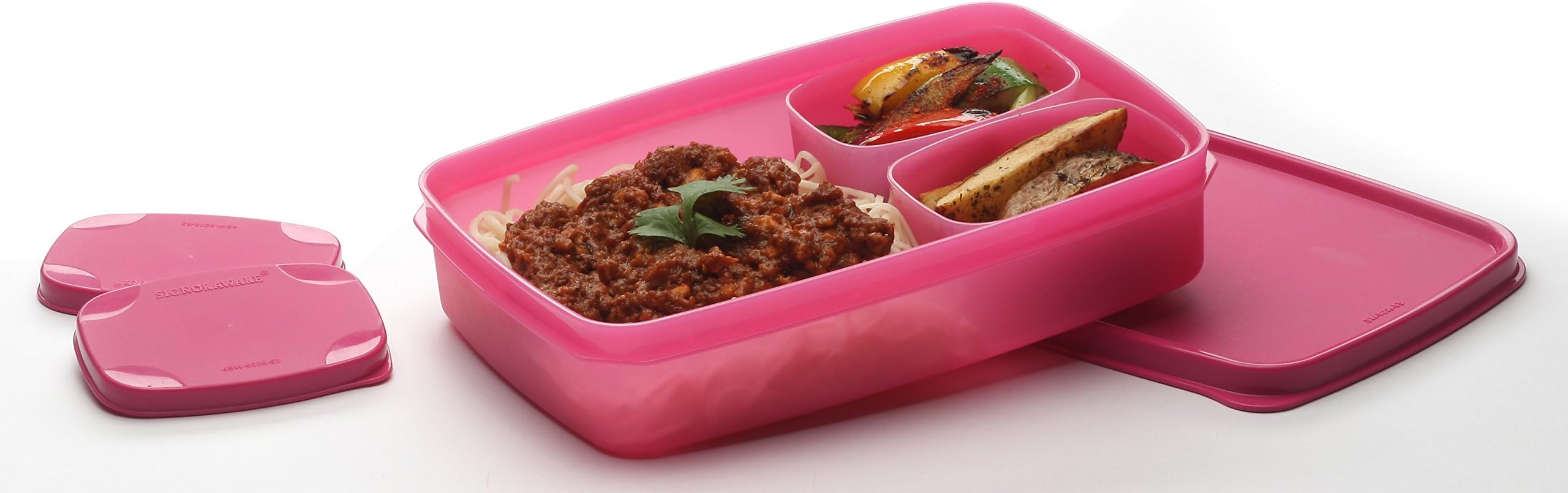 Signoraware Compact Lunch Box, 850Ml Pink