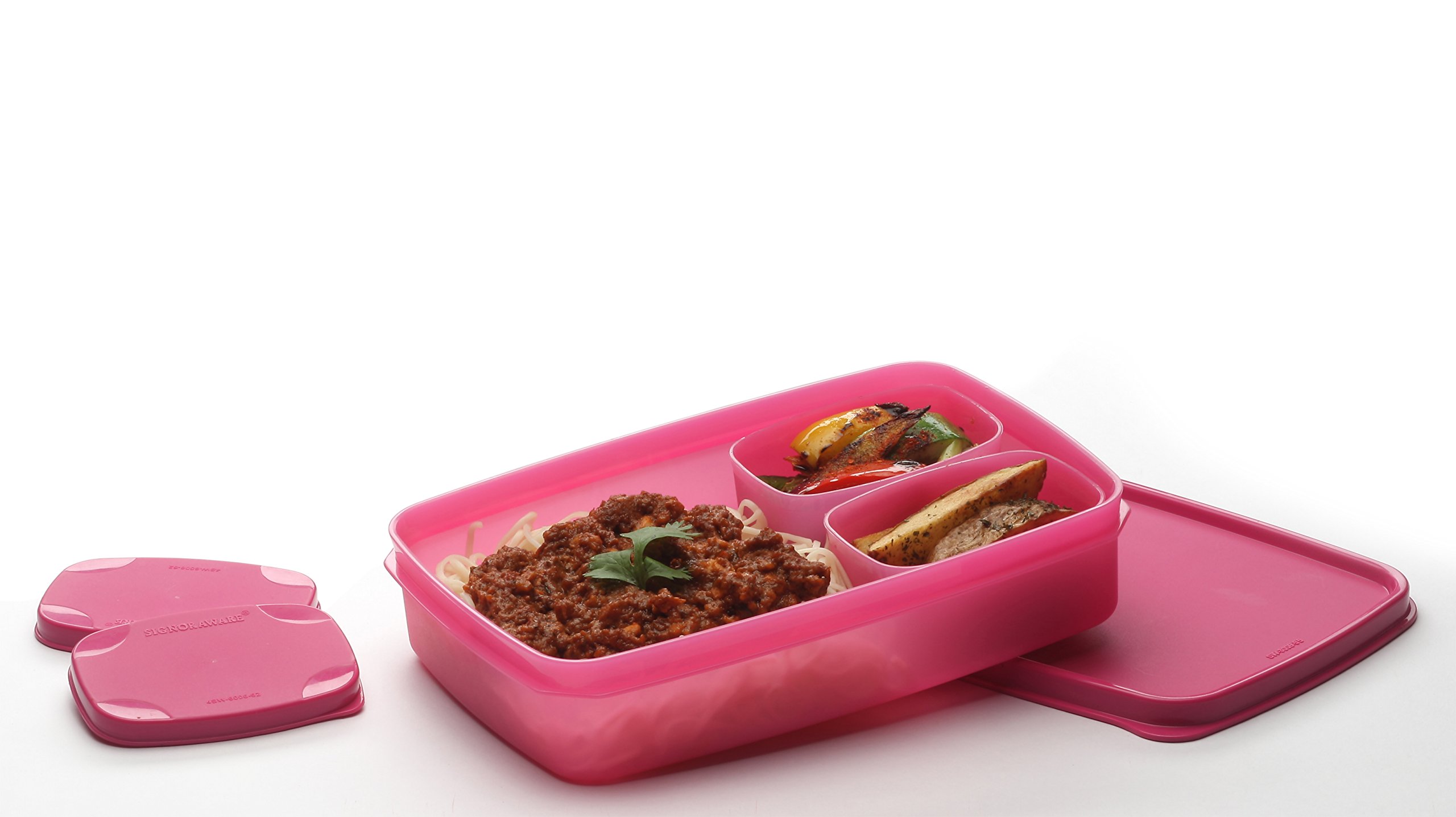 Signoraware Compact Lunch Box, 850Ml Pink