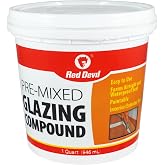 Red Devil 0664 Pre-Mixed Glazing Compound, 1 Quart